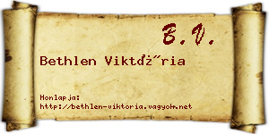Bethlen Viktória névjegykártya